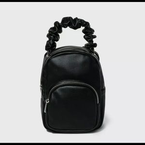 Black mini backpack